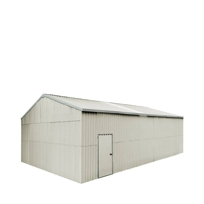 TMG Industrial 25’ x 41’ Double Garage Metal Barn Shed with Side Entry Door, 1025 Sq-Ft Floor Space, 9’8” Eave Height, 27 GA Metal, Skylights, 4/12 Roof Pitch, TMG-MS2541 (Discontinued)