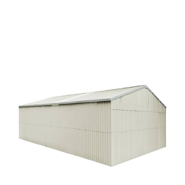 TMG Industrial 25’ x 41’ Double Garage Metal Barn Shed with Side Entry Door, 1025 Sq-Ft Floor Space, 9’8” Eave Height, 27 GA Metal, Skylights, 4/12 Roof Pitch, TMG-MS2541 (Discontinued)