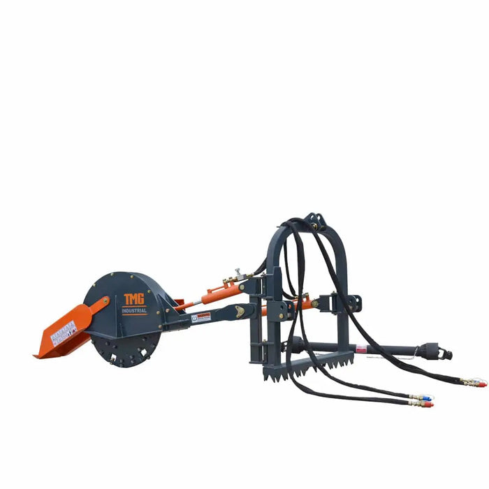 TMG Industrial 26” 3-Point Hitch Stump Grinder, Category 1 & 2 Hookup, Driveline Shaft Included, 30-50 HP Tractor, TMG-TSG26 (Discontinued)