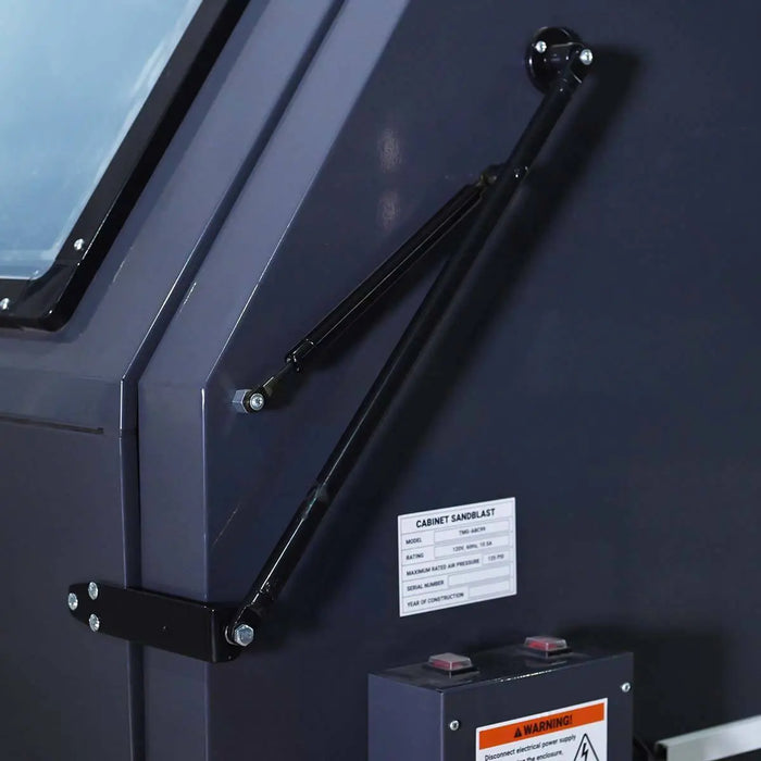 TMG Industrial 265 Gallon/990L Commercial Cabinet Sandblaster, Vacuum Filtration System, Oversized View Window, 125 PSI, 24 CFM, TMG-ABC99