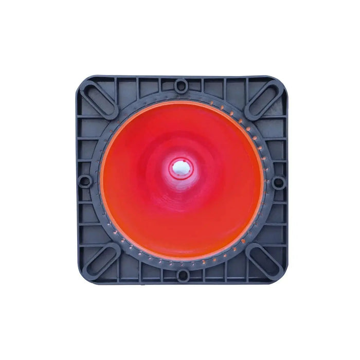 TMG Industrial 29” PVC Reflective Traffic Cones, 6 Cones, 14” Square Base, Hot & Cold Weather, High-Intensity Reflective Bands, TMG-TC29-6