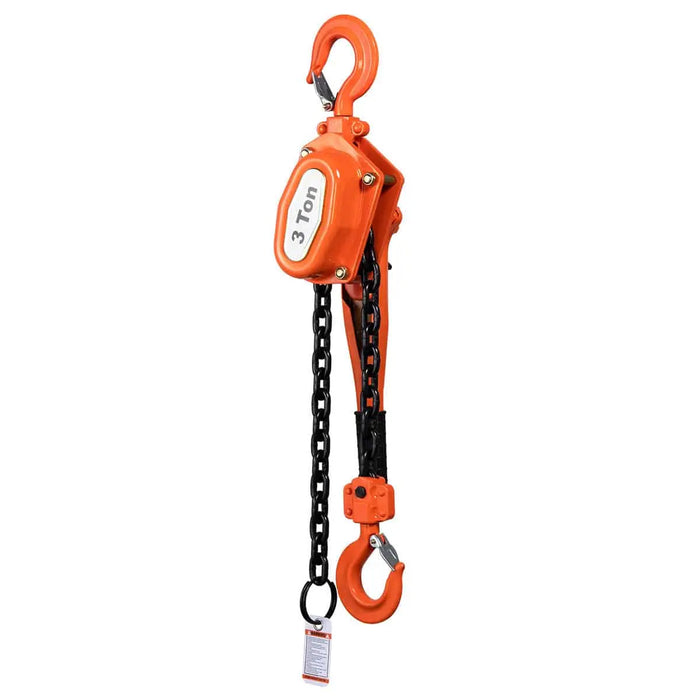 TMG Industrial 3 Ton 5' Lift Lever Chain Hoist, Twin Pawl Brakes, ASME B30.21, TMG-AHL3