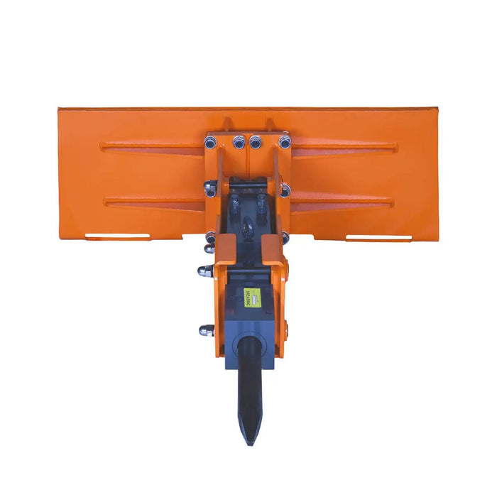 TMG Industrial 30-70 HP Skid Steer Hydraulic Breaker, 2” Moil Point Chisel, 350 J Impact Energy, Universal Mount, TMG-HB53S