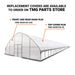 TMG Industrial 30’ x 120’ Tunnel Greenhouse Grow Tent w/6 Mil Clear EVA Plastic Film, Cold Frame, Hand Crank Roll-Up Sides, Peak Ceiling Roof, TMG-GH30120