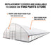 TMG Industrial 30’ x 150’ Tunnel Greenhouse Grow Tent w/6 Mil Clear EVA Plastic Film, Cold Frame, Hand Crank Roll-Up Sides, Peak Ceiling Roof, TMG-GH30150