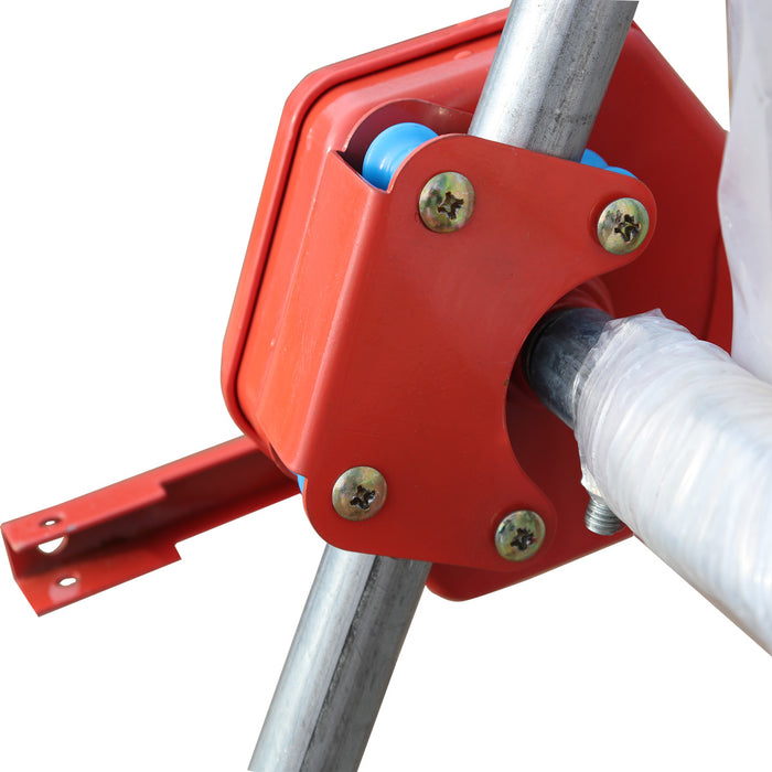 TMG Industrial 30’ x 150’ Tunnel Greenhouse Grow Tent w/6 Mil Clear EVA Plastic Film, Cold Frame, Hand Crank Roll-Up Sides, Peak Ceiling Roof, TMG-GH30150-O