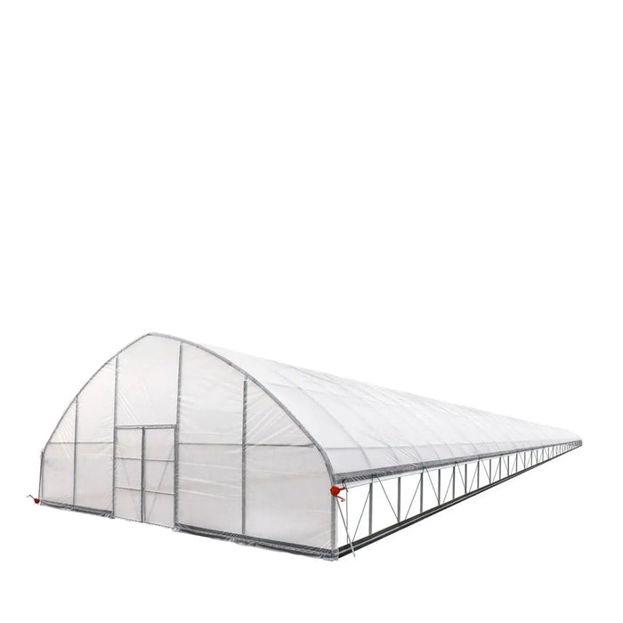 TMG Industrial 30’ x 150’ Tunnel Greenhouse Grow Tent w/6 Mil Clear EVA Plastic Film, Cold Frame, Hand Crank Roll-Up Sides, Peak Ceiling Roof, TMG-GH30150