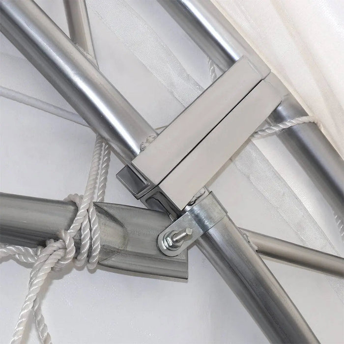 30' x 20' Dual Truss Container Shelter with Heavy Duty 17 oz PVC Cover, Enclosed End Wall & Front Drop, TMG-DT3020CF