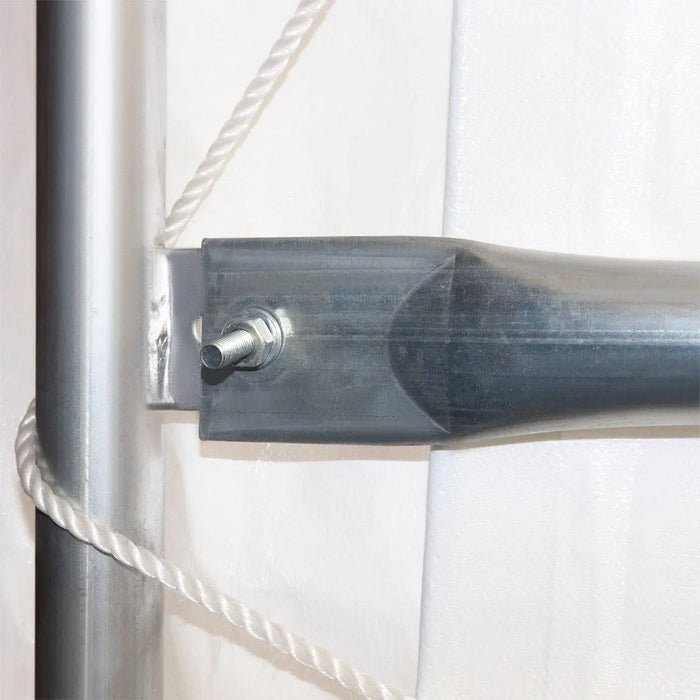 30' x 20' Dual Truss Container Shelter with Heavy Duty 17 oz PVC Cover, Enclosed End Wall & Front Drop, TMG-DT3020CF