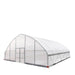 TMG Industrial 30’ x 30’ Tunnel Greenhouse Grow Tent w/6 Mil Clear EVA Plastic Film, Cold Frame, Hand Crank Roll-Up Sides, Peak Ceiling Roof, TMG-GH3030