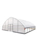 TMG Industrial 30’ x 30’ Tunnel Greenhouse Grow Tent w/6 Mil Clear EVA Plastic Film, Cold Frame, Hand Crank Roll-Up Sides, Peak Ceiling Roof, TMG-GH3030