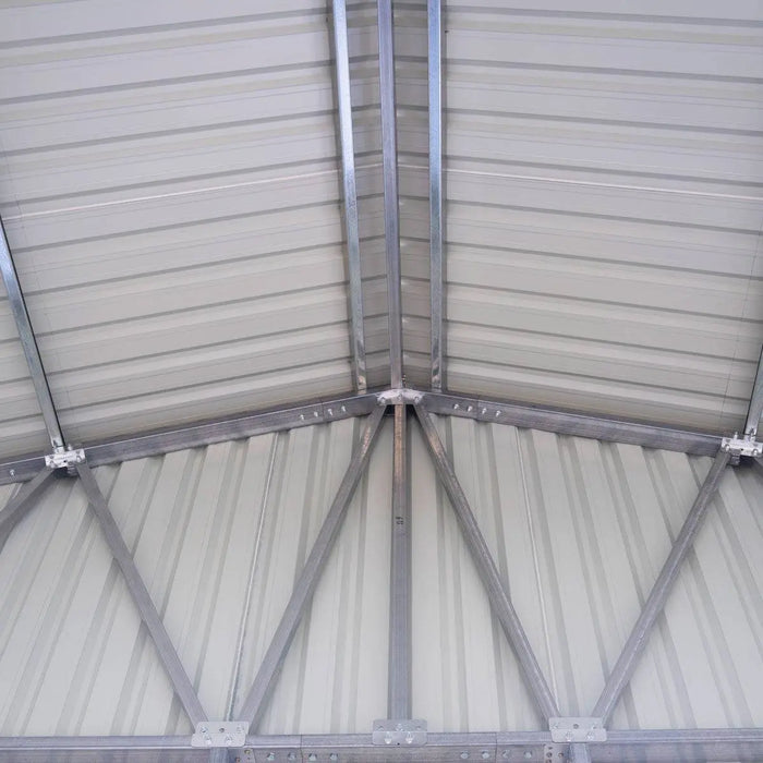 TMG Industrial 30’ x 40’ Metal Garage Shed with 11' High Double Front Doors, 17’ Peak Height, Side Entry Door, 1260 Sq-Ft Floor Space, TMG-MS3040