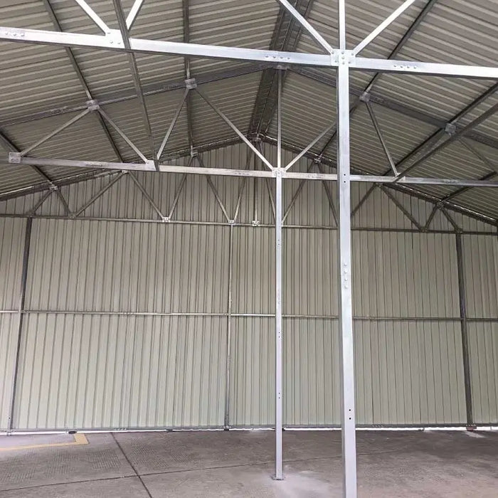 TMG Industrial 30’ x 40’ Metal Garage Shed with 11' High Double Front Doors, 17’ Peak Height, Side Entry Door, 1260 Sq-Ft Floor Space, TMG-MS3040