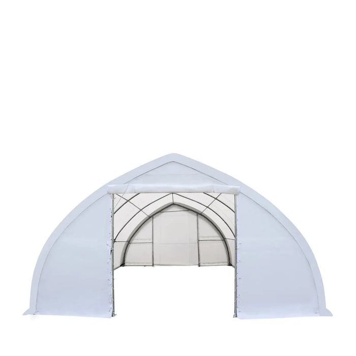 30' x 40' Peak Ceiling Storage Shelter with Heavy Duty 17 oz PVC Cover & Drive Through Doors, TMG-ST3040V