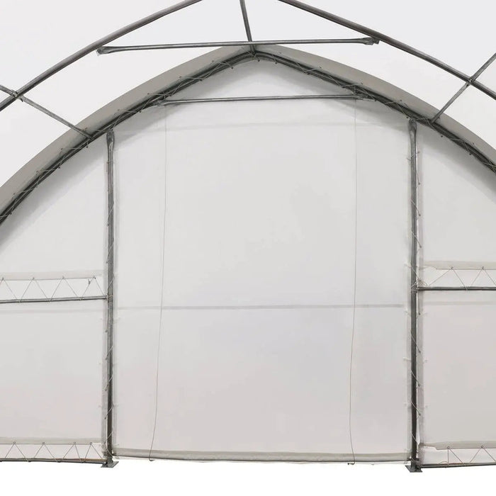 30' x 40' Peak Ceiling Storage Shelter with Heavy Duty 17 oz PVC Cover & Drive Through Doors, TMG-ST3040V