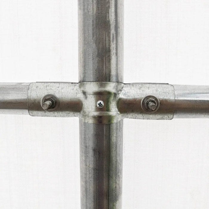 TMG Industrial 30' x 50' Straight Wall Peak Ceiling Storage Shelter with Heavy Duty 17 oz PVC Cover & Drive Through Doors, TMG-ST3050V