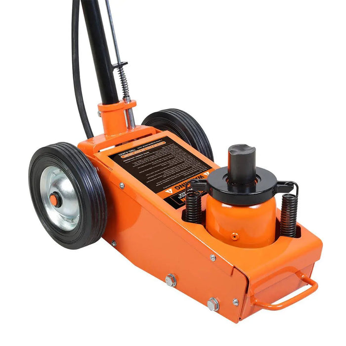 TMG Industrial 35 Ton (77,000 lb) Professional Air Hydraulic Axle Jack, Pneumatic Control, Double Springs, 19” Lift Height, TMG-AJX35