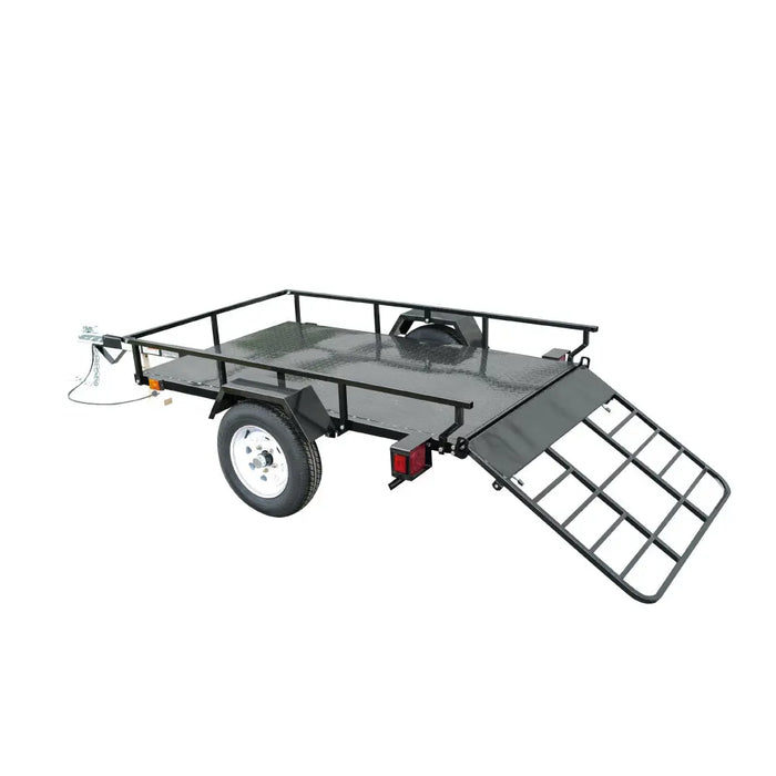 TMG Industrial 4’ x 6’ Single Axle Utility Trailer, 1580 Lb Payload Capacity, Robust Construction, 2” Coupler, TMG-UT46