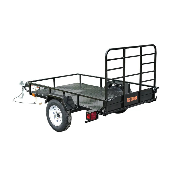TMG Industrial 4’ x 6’ Single Axle Utility Trailer, 1580 Lb Payload Capacity, Robust Construction, 2” Coupler, TMG-UT46
