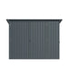TMG Industrial 4’ x 8’ Bicycle Metal Pent Shed, 29 Gauge Corrugated Metal, 70” Upper edge, TMG-MS0408