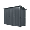 4’ x 8’ Bicycle Metal Pent Shed, 29 Gauge Corrugated Metal, 70" Upper edge, TMG-MS0408