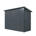 TMG Industrial 4’ x 8’ Bicycle Metal Pent Shed, 29 Gauge Corrugated Metal, 70” Upper edge, TMG-MS0408