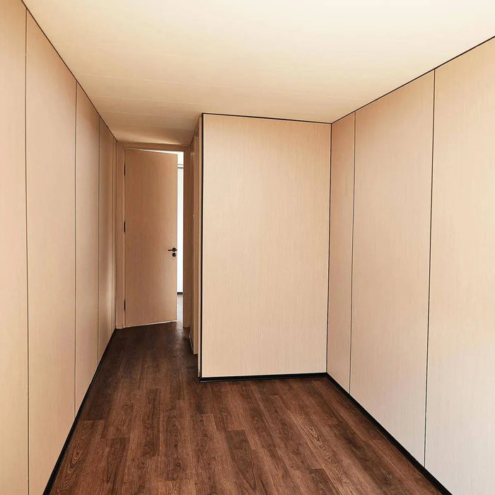 TMG Industrial 40’ Custom Built Steel Container Office, Insulated, PVC Flooring, Wood Grain Solid Wallboard, Horizontal Pivoting Windows, High-Density Foam Insulation, TMG-SCO40