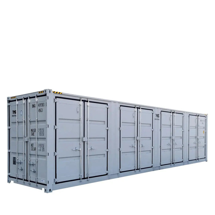 TMG Industrial 40' High Cube Side-Open Shipping Container, One Way Use, Security Lock Boxes, Ocean Sea Can Standards, TMG-SC40S