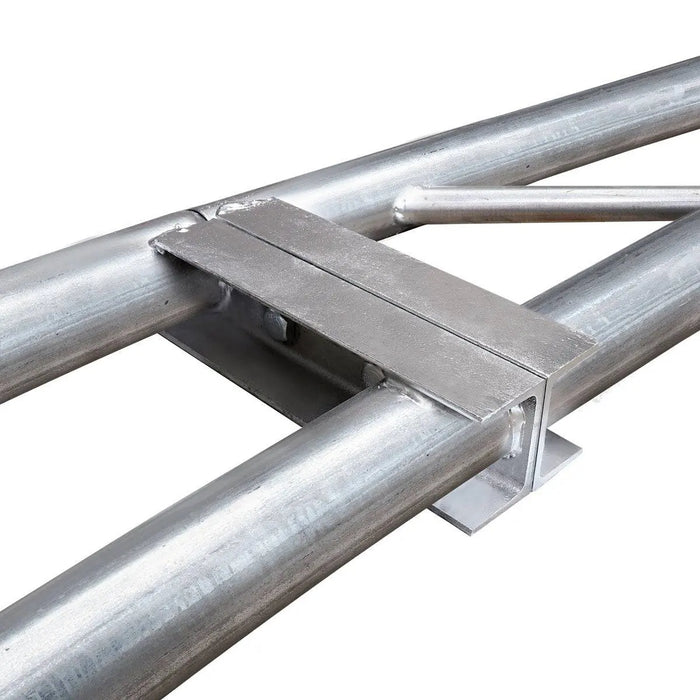 TMG Industrial 40' x 40' Dual Truss Container Shelter with Heavy Duty 21 oz PVC Cover, Fully Enclosed front and back endwalls, TMG-DT4041CG