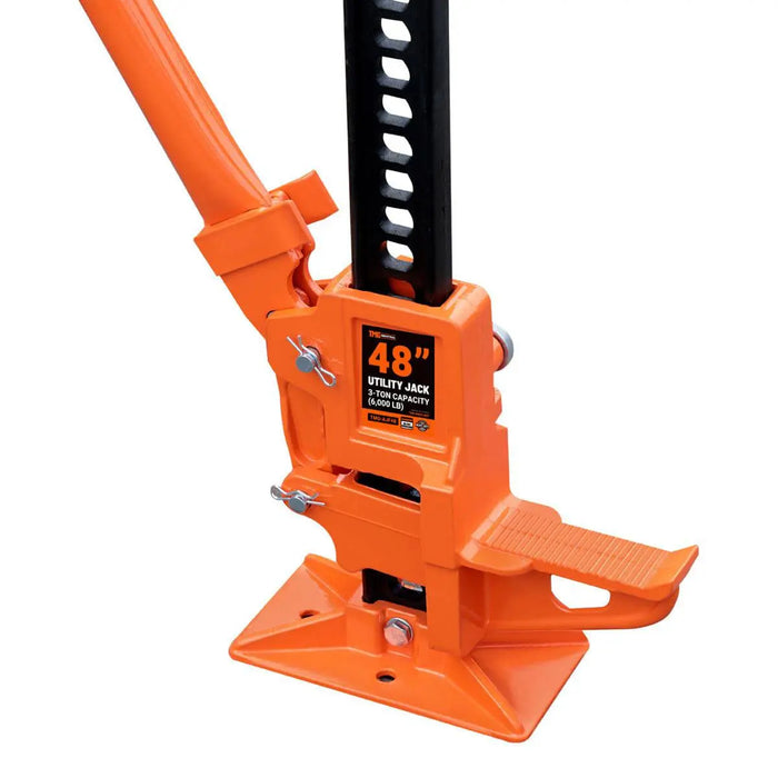 TMG Industrial 48” Off-Road Farm Jack, 3 Ton (6000 lb) Lifting Capacity, 5” to 40” Lift Height, TMG-AJF48