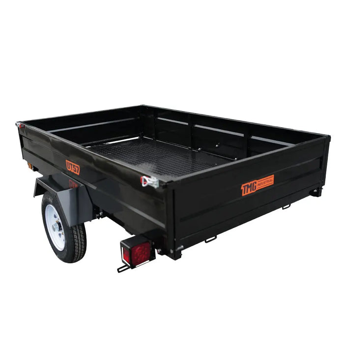 TMG Industrial 5’ x 7’ Single Axle Utility Trailer, 2090 Lb Payload Capacity, Robust Construction, Powder Coated, LED Lights, Compact Size, 2” Coupler, TMG-UT57