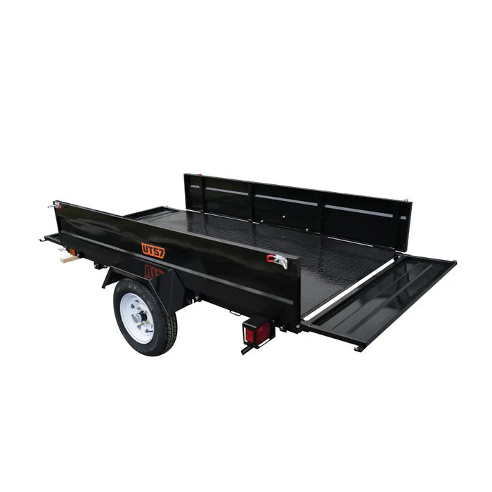 TMG Industrial 5’ x 7’ Single Axle Utility Trailer, 2090 Lb Payload Capacity, Robust Construction, Powder Coated, LED Lights, Compact Size, 2” Coupler, TMG-UT57