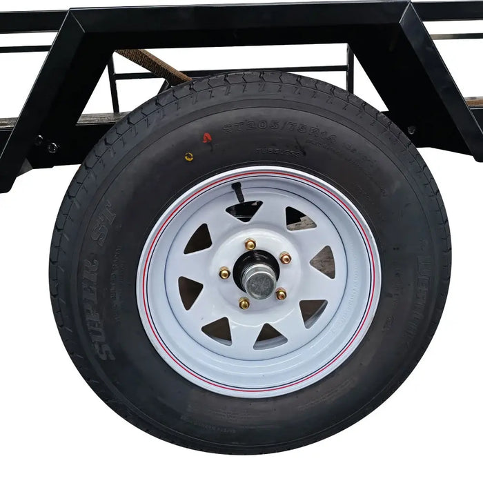 TMG Industrial 6’ x 10’ Single Axle Utility Trailer w/Ramp, 2500 Lb Payload Capacity, Robust Construction, Powder Coated, LED Lights, Spacious Interior, 2” Coupler, TMG-UT610