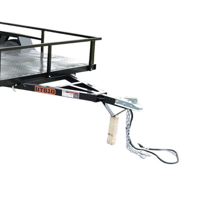 TMG Industrial 6’ x 10’ Single Axle Utility Trailer w/Ramp, 2500 Lb Payload Capacity, Robust Construction, Powder Coated, LED Lights, Spacious Interior, 2” Coupler, TMG-UT610