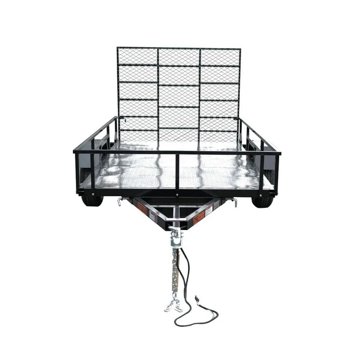 TMG Industrial 6’ x 10’ Single Axle Utility Trailer w/Ramp, 2500 Lb Payload Capacity, Robust Construction, Powder Coated, LED Lights, Spacious Interior, 2” Coupler, TMG-UT610