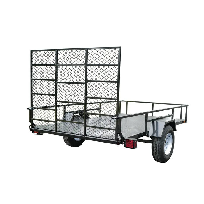 TMG Industrial 6’ x 10’ Single Axle Utility Trailer w/Ramp, 2500 Lb Payload Capacity, Robust Construction, Powder Coated, LED Lights, Spacious Interior, 2” Coupler, TMG-UT610