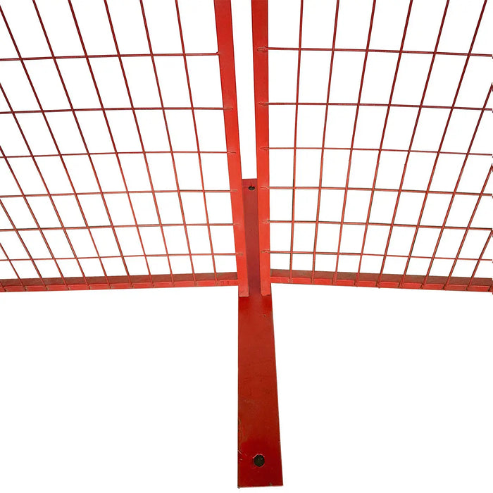 TMG Industrial 6’ x 10’ Temporary Construction Fence Panel w/Top Clips & Base Feet, Premium PVC Coating, TMG-FMC29