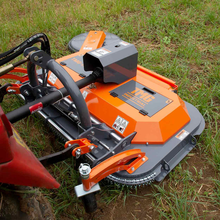TMG Industrial 60” Offset Orchard Finishing Weeding Mower w/Swivel-Arm Disc Device, 3-Point Hitch, TMG-TMO60