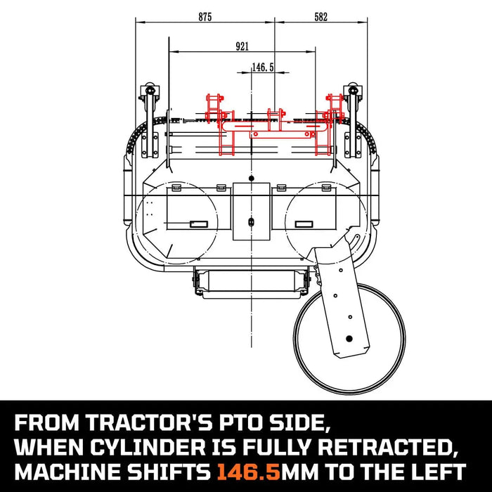 TMG Industrial 60” Offset Orchard Finishing Weeding Mower w/Swivel-Arm Disc Device, 3-Point Hitch, TMG-TMO60