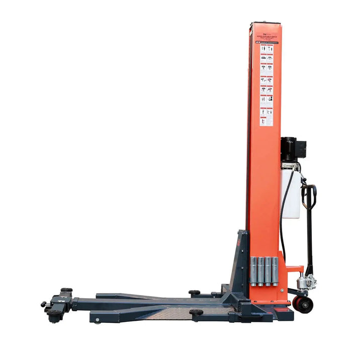 TMG Industrial 6000 LB Portable Single Post Auto Lift, 72'' Lifting Height, Low Profile Jack, CETL certified Pump, TMG-ALSP60