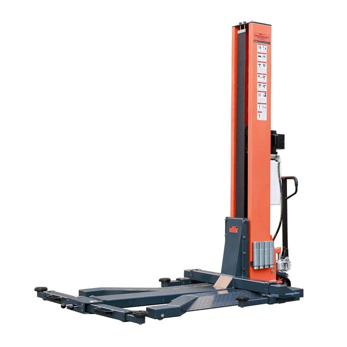 TMG Industrial 6000 LB Portable Single Post Auto Lift, 72'' Lifting Height, Low Profile Jack, CETL certified Pump, TMG-ALSP60