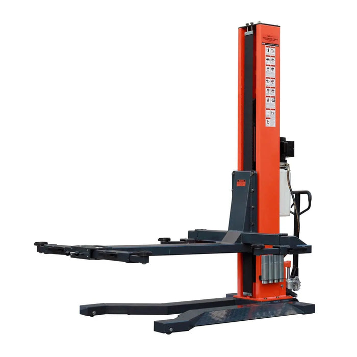 TMG Industrial 6000 LB Portable Single Post Auto Lift, 72'' Lifting Height, Low Profile Jack, CETL certified Pump, TMG-ALSP60