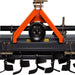 TMG Industrial 70” 3-Point Hitch Rotary Tiller, 35-55 HP Tractor, 6” Tilling Depth, PTO Shaft Included, Category 1 & 2 Hookup, TMG-RT175