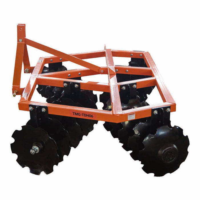 72" Notched Disc Harrow, 3-Point Hitch, Cat 1 Hook-up, 25-45 HP Tractors, TMG-TDH06