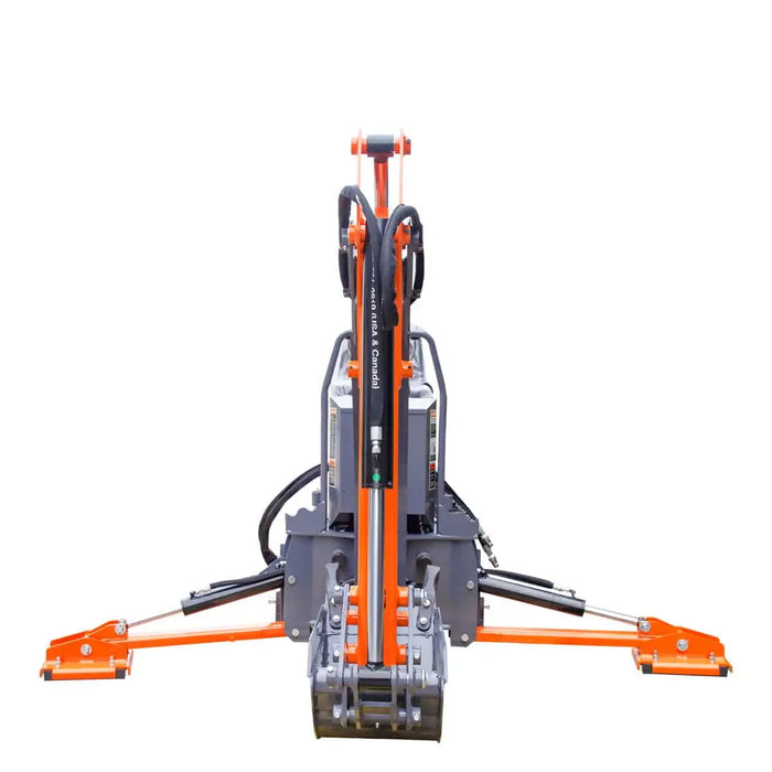 TMG Industrial 8-ft Tractor Swing Backhoe Attachment, Category 1 Hookup, 180° Boom and Bucket Rotation, 12” Bucket Included, TMG-TBH88