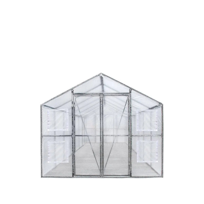 TMG Industrial 8’ x 26’ Greenhouse Grow Tent w/20 Mil Ripstop Leno Mesh PVC Cover, Galvanized Steel Frame, Roll-up Windows, TMG-GH826