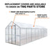 TMG Industrial 8’ x 26’ Greenhouse Grow Tent w/20 Mil Ripstop Leno Mesh PVC Cover, Galvanized Steel Frame, Roll-up Windows, TMG-GH826