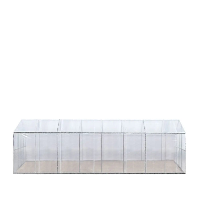 TMG Industrial 8’ x 26’ Greenhouse Grow Tent w/20 Mil Ripstop Leno Mesh PVC Cover, Galvanized Steel Frame, Roll-up Windows, TMG-GH826