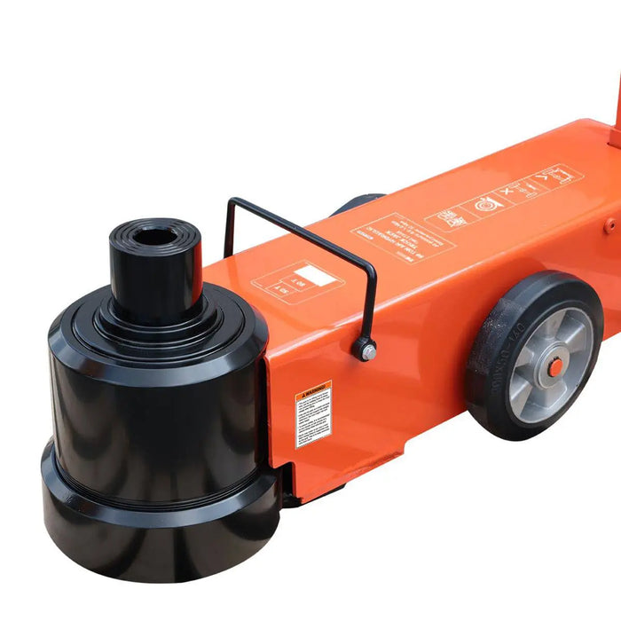 TMG Industrial 80 Ton Air Hydraulic Two Stage Truck Jack, 50 Ton Self-Retracting Ram, Adjustable 90°-180°, TMG-AJT80