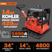 TMG Industrial 8,550-lb Reversible Hydraulic Plate Compactor, 14 HP Kohler CH440 Engine, 260-kg Net Weight , Hydraulic Control, TMG-PC850K